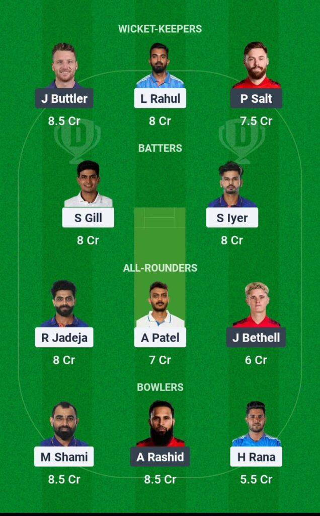 Dream11 Small League Team